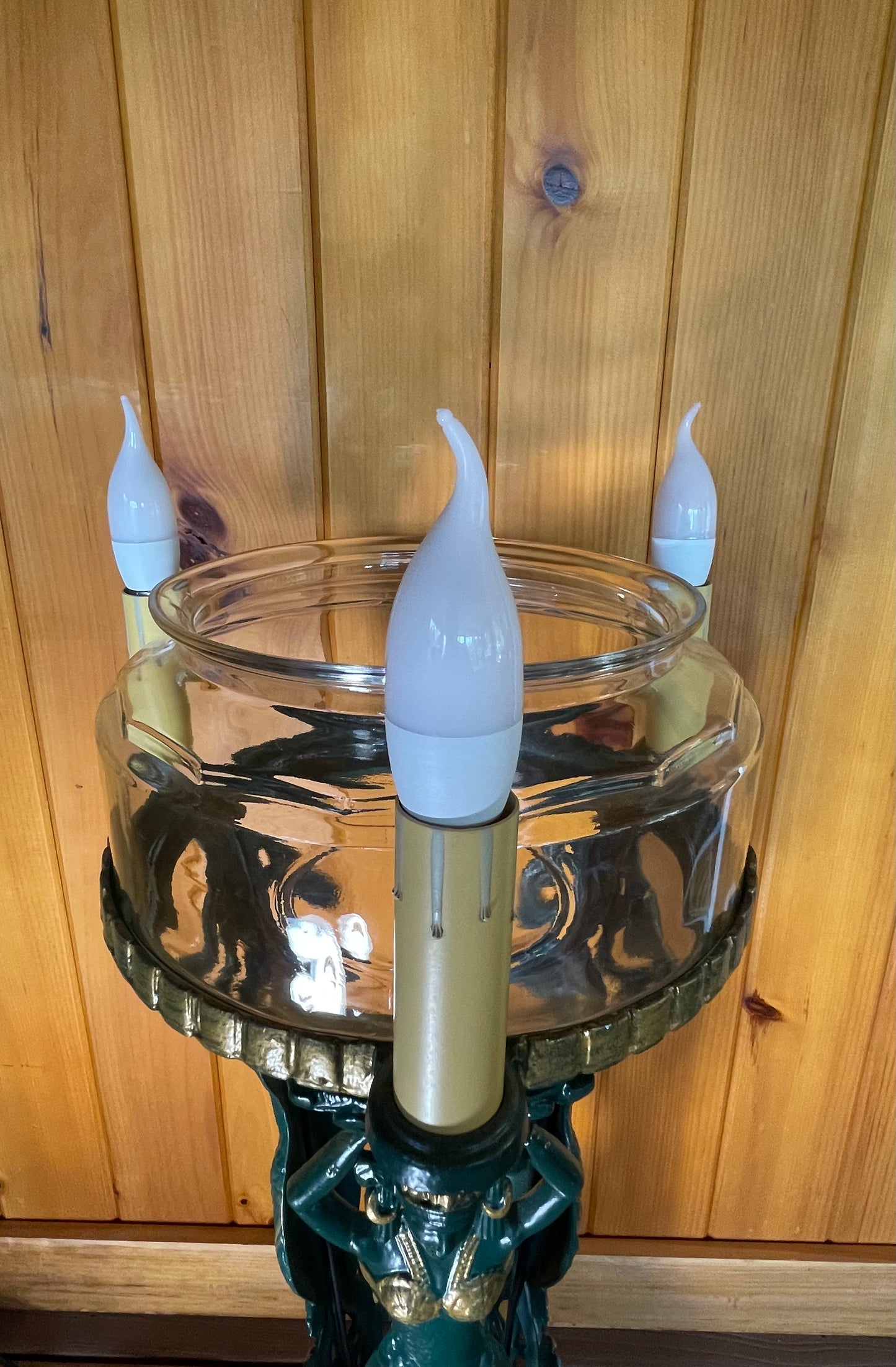 1920's Mermaid Fishbowl Lamp Stand
