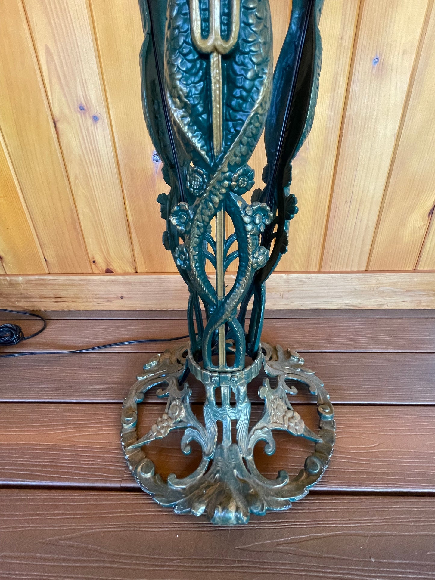 1920's Mermaid Fishbowl Lamp Stand