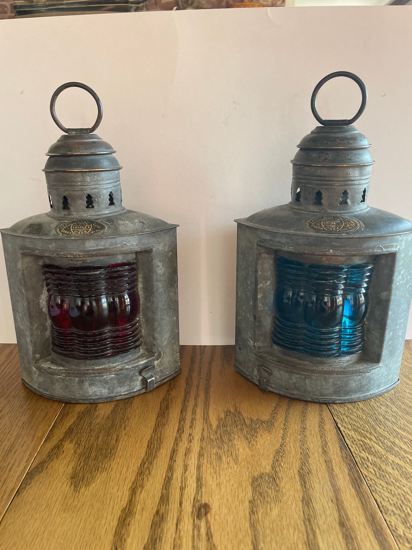 Pair of Port & Starboard ships lanterns