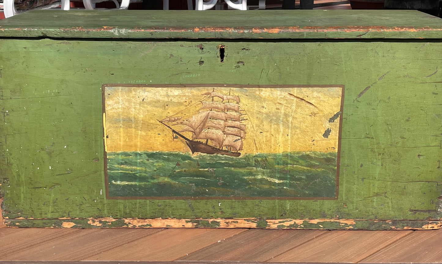 1850's New England Sailors Sea Chest