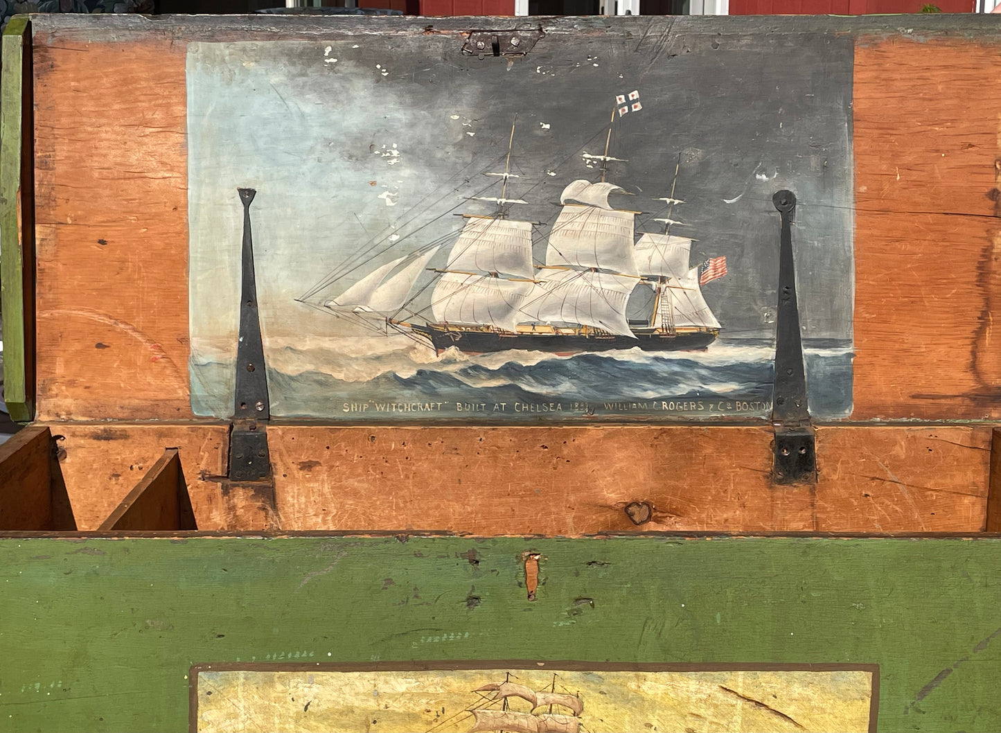 1850's New England Sailors Sea Chest