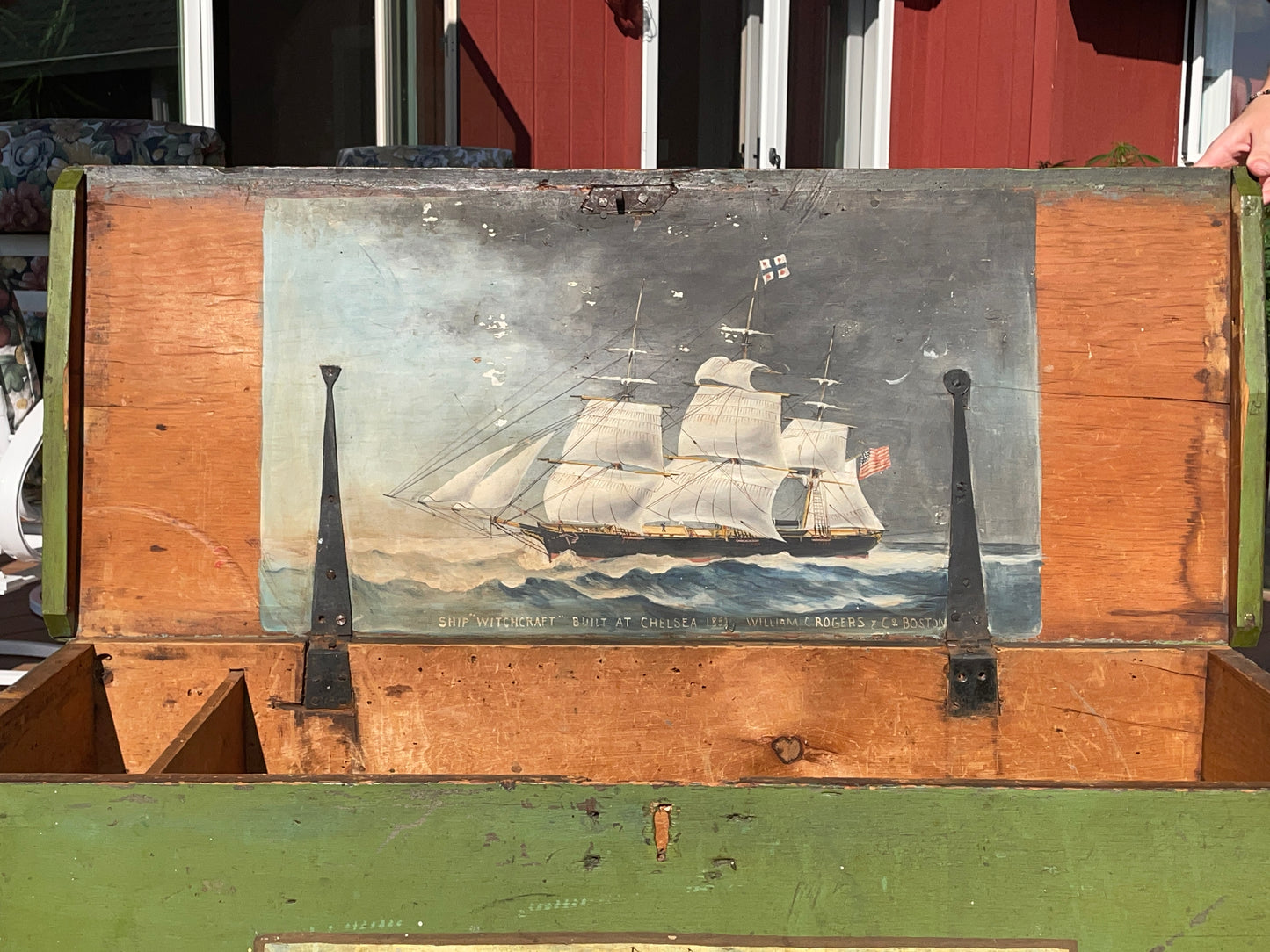 1850's New England Sailors Sea Chest