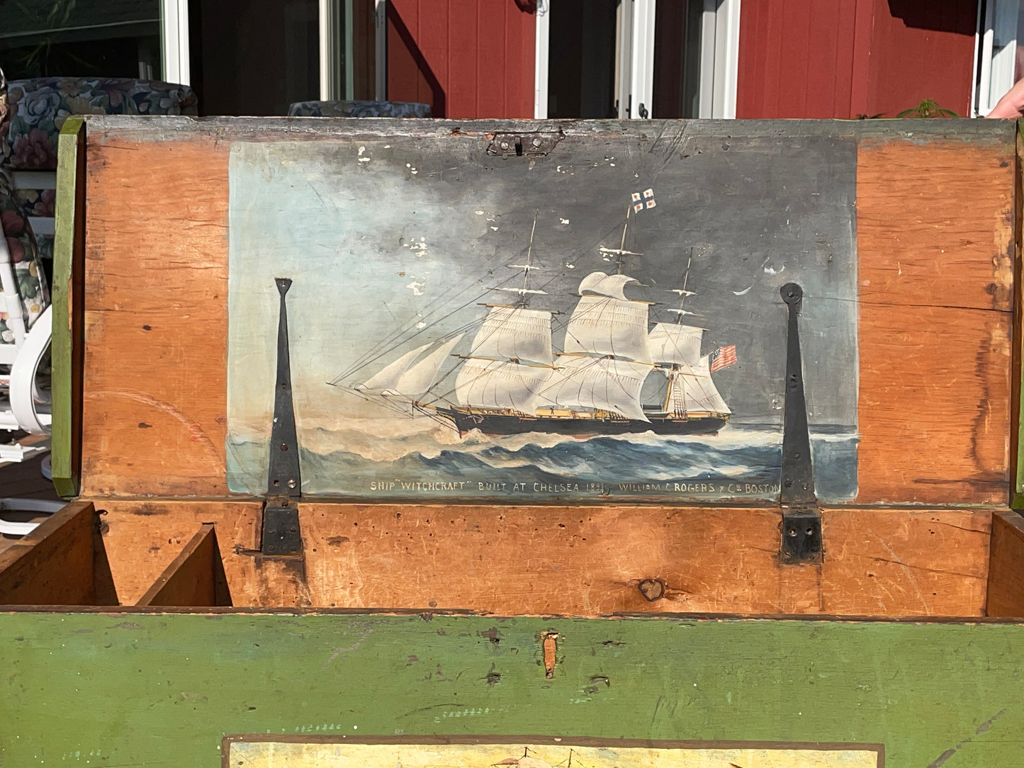 1850's New England Sailors Sea Chest