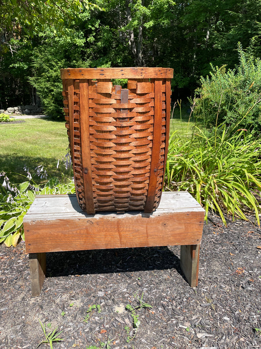 Early 1900s Canoe Ash-splint Storage Basket