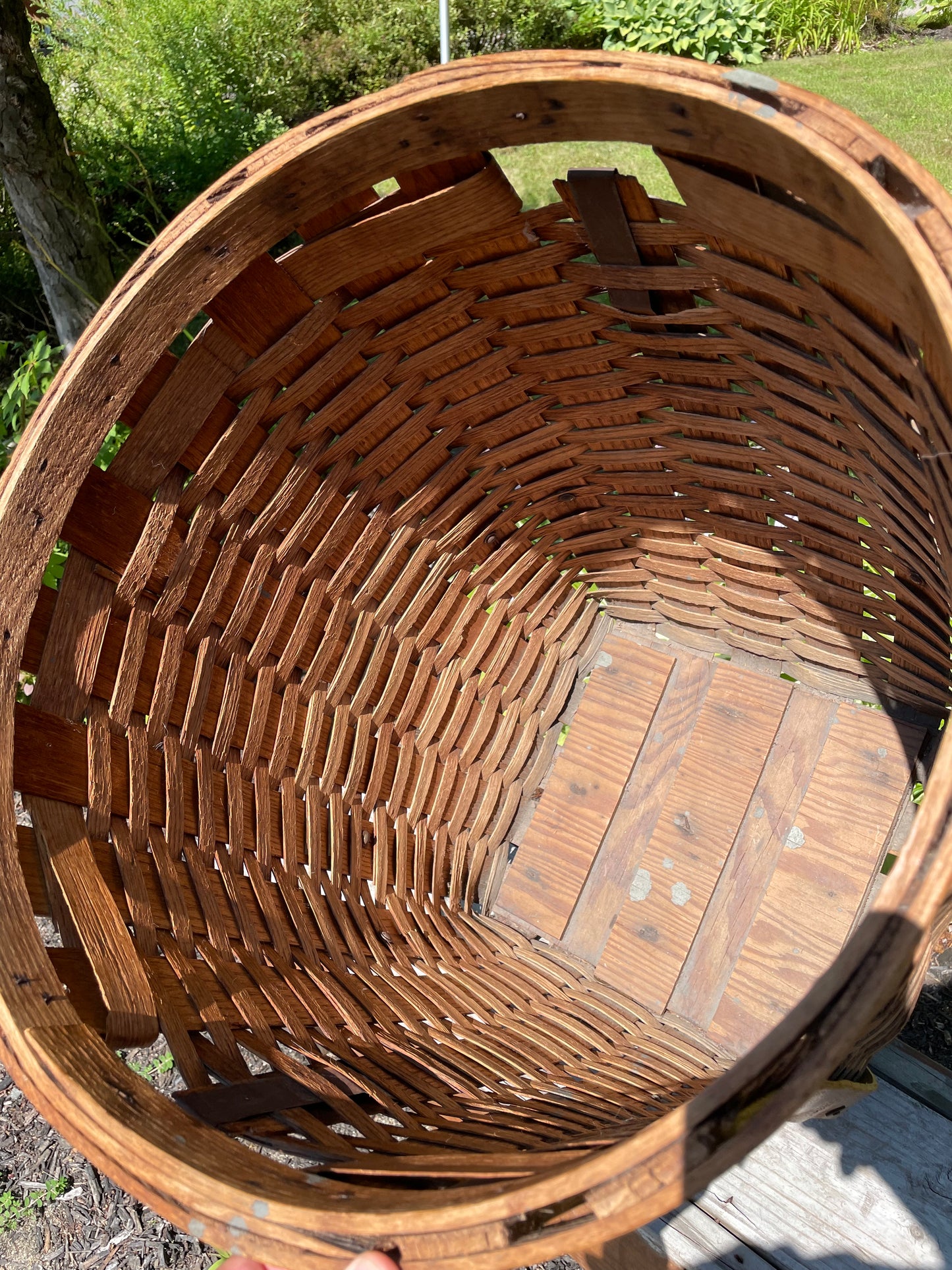 Early 1900s Canoe Ash-splint Storage Basket