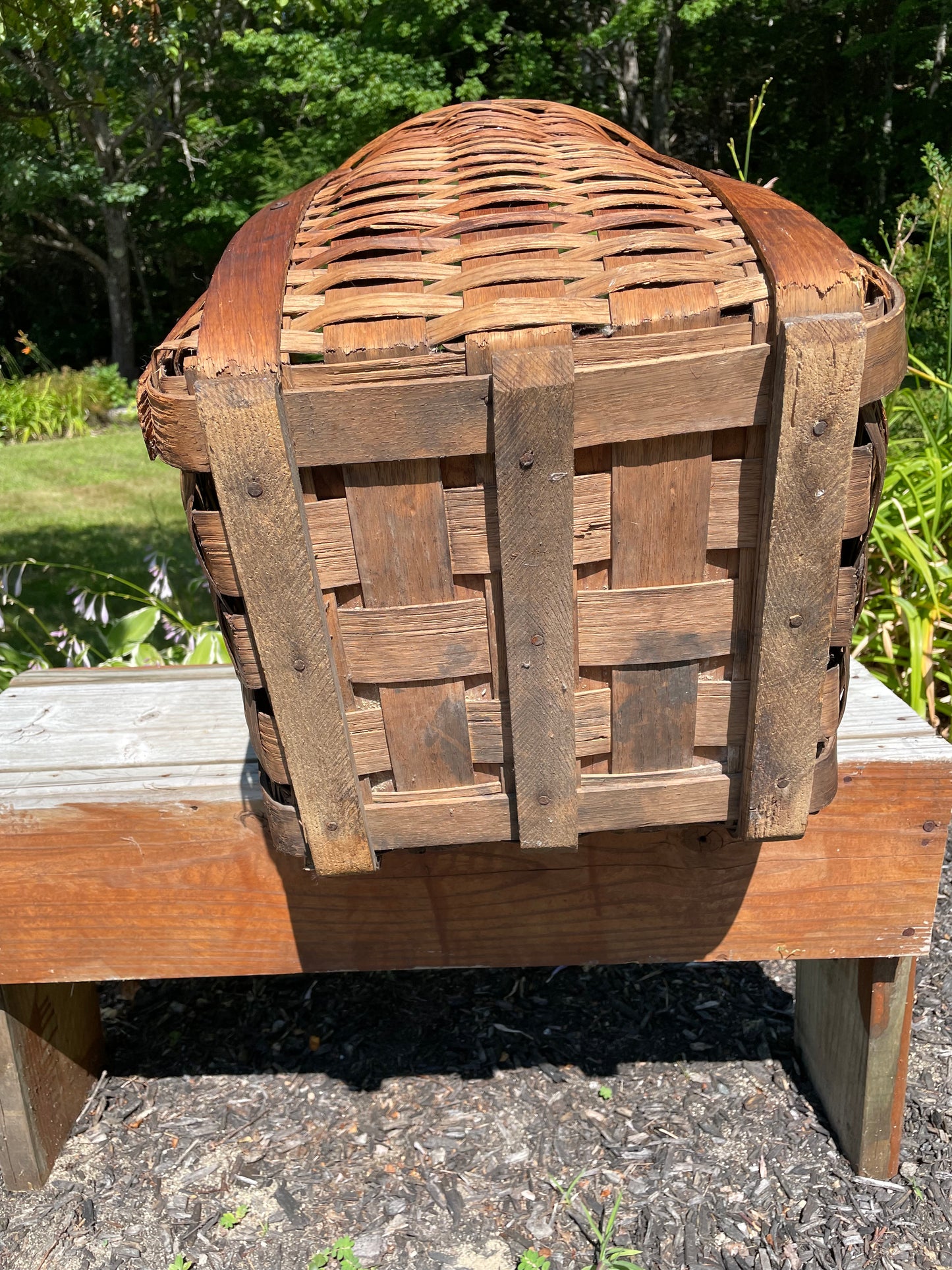 Early 1900s Canoe Ash-splint Storage Basket