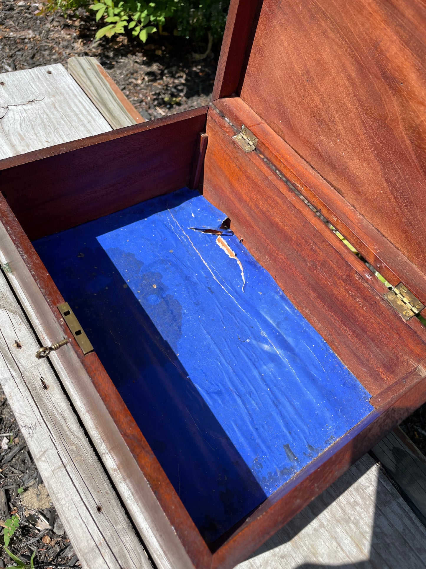 Early 1900s Inlaid Sailors Money and Jewlery Box