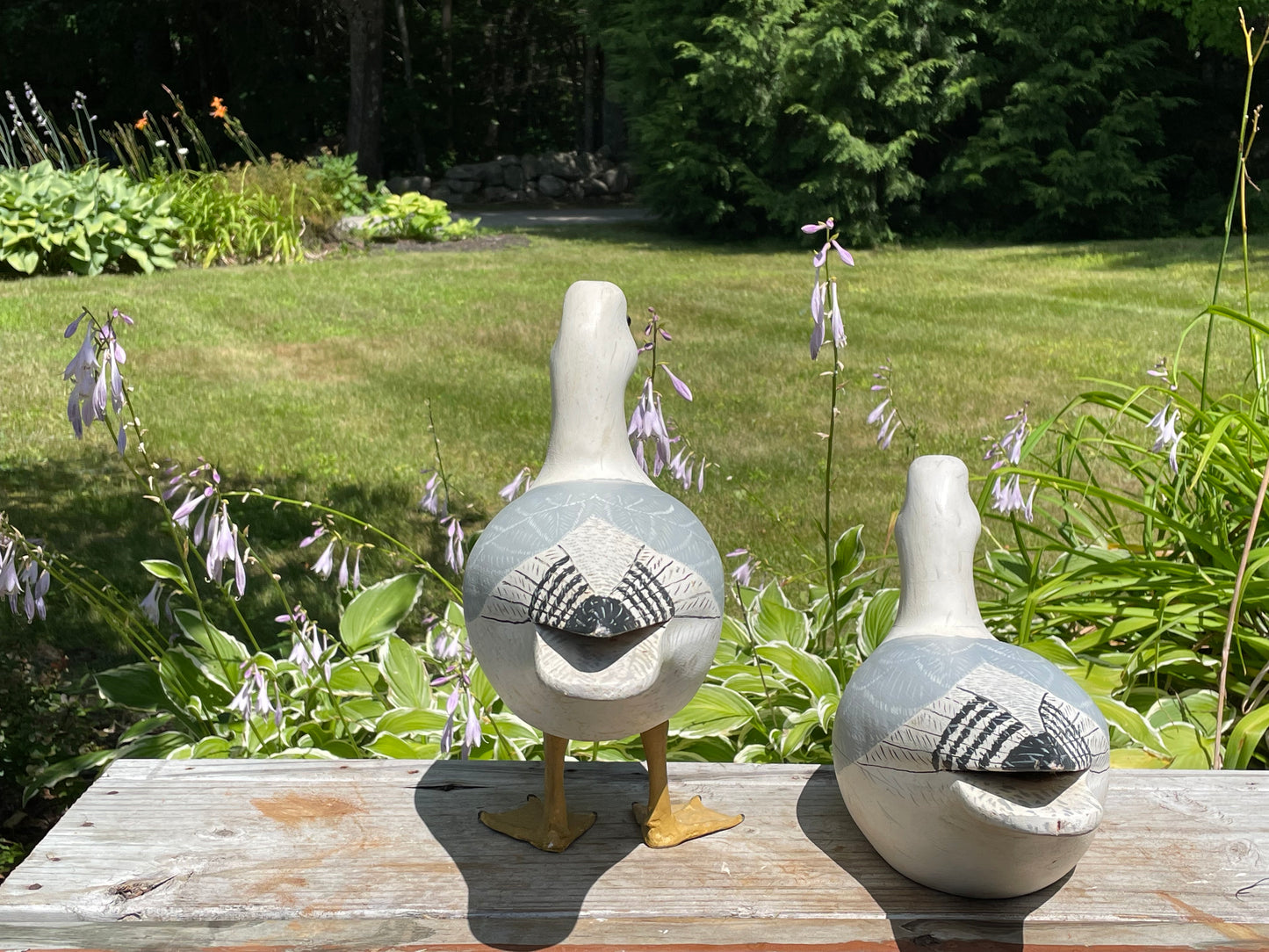 Pair of Wild Fowler Seagull Confidence Decoys 1960s